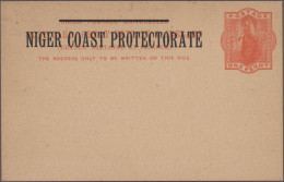 Niger Coast: 1892/1895, Postal Card GB 1d. Carmine Surcharged "BRITISH PROTECTOR - Autres & Non Classés