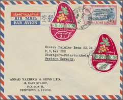 Sierra Leone: 1965/1972, Posten Mit 120 Sauberen Luftpost-Bedarfsbelegen Aus Ein - Sierra Leona (1961-...)