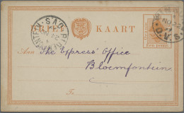 Oranje Free State - Postal Stationery: 1885/1899, Postal Card 1d. Orange, Lot Of - Otros & Sin Clasificación