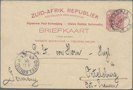 Transvaal - Postal Stationery: 1896/1906, Four Used Stationery Cards With (compr - Transvaal (1870-1909)