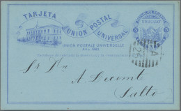 Uruguay - Postal Stationery: 1883/1903, Group Of Five Used Stationery Cards: PC1 - Uruguay