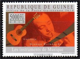 GUINEA 2010 - 1v - MNH - Django Reinhardt - Music Instruments - Guitar - Musique, Muziek, Musik - Musikinstrumente, Jazz - Muziek