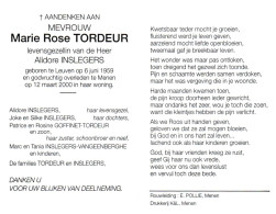 Marie Rose Tordeur (1959-2000) - Devotion Images