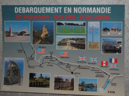 CPM Circuit Des Plages Du Débarquement En Normandie 6 Juin 1944 - 1944 1994 D Day Jubilee - Basse-Normandie