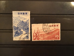 Japan 1955 Chichibu-Tawa National Park Used SG 737-8 Yv 562-3 - Usati