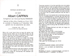 Albert Cappan (1918-1993) ~ Oudstrijder (1940-1945) - Images Religieuses
