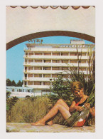Sexy Woman, Lady W/Swimwear, Bikini, Summer Beach Scene, Hotel "OLYMP" Sunny Beach, Vintage Postcard Pin-Up RPPc (67369) - Pin-Ups