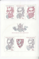 2006 Czech Republic Bohemian Kings Miniature Sheet Of 5 **Vertical Gum Ripple** MNH @ BELOW FACE VALUE - Ongebruikt