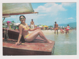 Sexy Woman, Lady With Swimwear, Bikini, Summer Beach Pose, Vintage View Photo Postcard Pin-Up RPPc AK (67368) - Pin-Ups