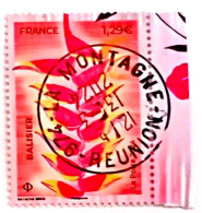 FRANCE 2024 Fleurs Tropicales Flower Balisier Oblitere REUNION Cachet Rond - Used Stamps