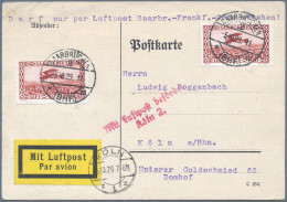 Air Mail - Germany: 1912/1987, Inhaltsreiche Partie Von Ca. 210 Briefen Und Kart - Airmail & Zeppelin