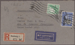 Air Mail - Germany: 1928/1942, Gruppe Von 12 Briefen Und Postkarten Befördert Mi - Correo Aéreo & Zeppelin