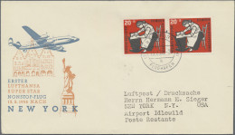 Air Mail - Germany: 1955/1961, Erstflüge (oft Lufthansa, Auch Andere), Saubere P - Correo Aéreo & Zeppelin