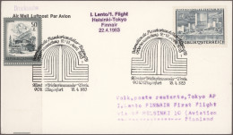 Air Mail: 1964/1998, Album With Approx. 76 Flight Documents To And From Japan Of - Autres & Non Classés