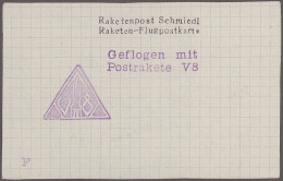 Rocket Mail: 1931, Schmiedl-Versuchsrakete V8, Partie Von Vier Belegen Je Mit Vi - Other & Unclassified