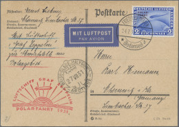 Zeppelin Mail - Germany: 1912/31, Kleine, Aber Feine Partie Von 9 Zeppelinbelege - Poste Aérienne & Zeppelin