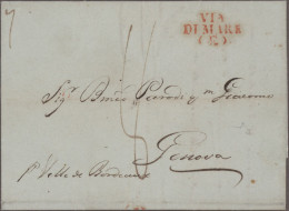 Ship Mail: 1842-1910's SHIP MAIL & SHIPS: Collection Of 39 Covers, Postcards, Po - Other & Unclassified