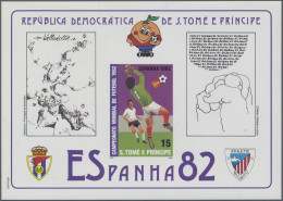 Thematics: Sport-soccer, Football: 1982, Sao Thome E Principe, Football World Ch - Sonstige & Ohne Zuordnung