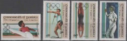 DOMINICA :1984: Y.798-801 + BF88 : ## Olympics LOS ANGELES 1984 ##. @§@ Lancement Du Javelot – Plongeon De Haut-vol .... - Sommer 1984: Los Angeles