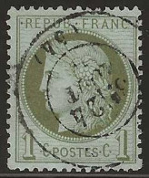 France  .  Y&T   .   57   .    O  .     Oblitéré - 1871-1875 Cérès