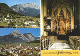 72212228 Groebming Steiermark Mit Grimming Stoderzinken Kath Pferrkirche Hochalt - Otros & Sin Clasificación