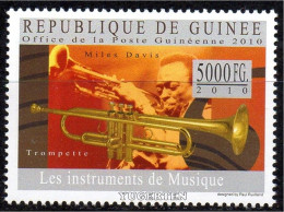 GUINEA 2010 - 1v - MNH - Miles Davis - Music Instruments - Trumpet - Musique, Muziek, Musik - Musikinstrumente, Jazz - Music