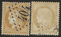 France  .  Y&T   .   59  2x    .    O  .     Oblitéré - 1871-1875 Ceres