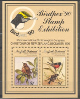 NORFOLK 1990 - AVES - PAJAROS EXPOSICION FILATELICA DE PAJAROS BIRDPEX'90 - YVERT HB-13** - Norfolk Island