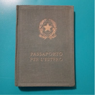 Libretto - Passaporto Per L'estero - Documenti Storici