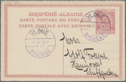 Albania - Postal Stationery: 1913, Postal Cards "Skanderbeg", Lot Of Eight Cards - Albanie