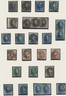 Belgium: 1849/1865, Epaulettes/Medallions, A Decent Collection Of 45 Stamps Impe - Colecciones