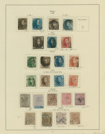 Belgium: 1849/1973, Mainly Used Collection In Two Albums Neatly Mounted On Paged - Colecciones