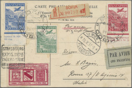 Bulgaria: 1932, Airmail Issue "International Airmail Exhibition Strasbourg", Lot - Briefe U. Dokumente