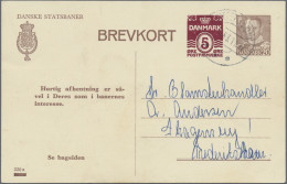 Denmark - Postal Stationery: 1880/1980 (ca.), Balance Of Apprx. 345 Used And Unu - Postwaardestukken