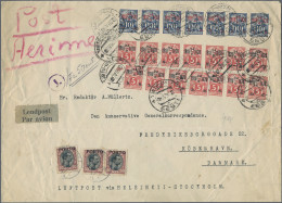 Estonia: 1928, New Currency Surcharges, 5s. On 5m. Carmine (14) And 10s. On 10m. - Estland