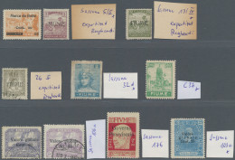 Fiume: 1918/1923, Lot With Better Inc. Michel 9 And 17, Better Handstamps Ea. Si - Fiume