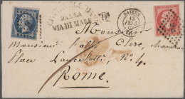 France: 1849/1853 Group Of 14 Covers Franked By Imperf Ceres Or Napoleon Stamps - Colecciones Completas