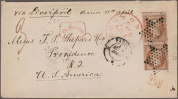 France: 1857-1876 Foreign Destinations: Collection Of 12 Letters/covers To Forei - Collections