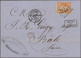 France: 1861-1884 Collection Of 12 Letters Resp. Covers Sent From France To Swit - Collections