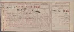 France: 1876/1914, Lot Of 16 Entires, Incl. E.g. Nice Range Of Sage Frankings, T - Verzamelingen