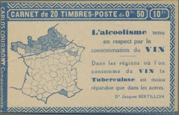 France - Booklets: 1923/1930 (ca.), Lot Of Five Booklets: Maury Nos. 25, 28, 92, - Autres & Non Classés