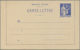 France - Postal Stationery: 1886/1940, Collection Of 35 Different Unused Letter - Autres & Non Classés
