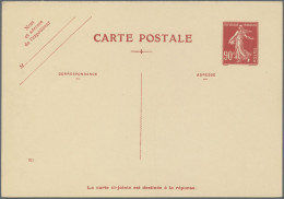 France - Postal Stationery: 1927/1956, Collection Of 46 Different Unused Station - Sonstige & Ohne Zuordnung