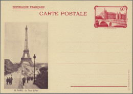 France - Postal Stationery: 1936, Pictorial Card 90c. Red "REPUBLIQUE FRANCAISE" - Otros & Sin Clasificación