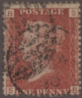 Great Britain: 1864/1879 Queen Victoria 1d. Red, Perf. 14, With Four Corner Lett - Used Stamps