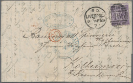 Great Britain: 1866/1869, Correspondence To Cotton Spinning Mill Kolbermoor/Bava - Cartas & Documentos