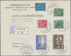 Iceland: 1923-1960's: Group Of 23 Covers, Postcards, Picture Postcards And Posta - Otros & Sin Clasificación