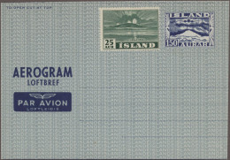 Iceland - Postal Stationery: 1949/1953, Lot Of Three Air Letter Sheets: LF1 Upra - Postwaardestukken