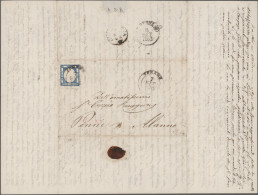 Italy: 1862/1867, Assortment Of Ten Letters Bearing Frankings Neapolitan Provinc - Lotti E Collezioni