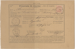 Italy: 1886/2000 (approx.), "Ricivuta Di Ritorno" ("avis De Reception", Return R - Colecciones